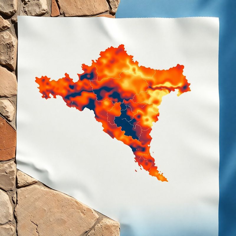 Karta Hrvatske s regionalnom toplinskom mapom nezaposlenosti